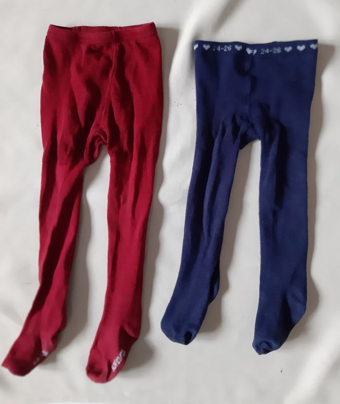 lot de 2 paires de collants chauds - 3 ans