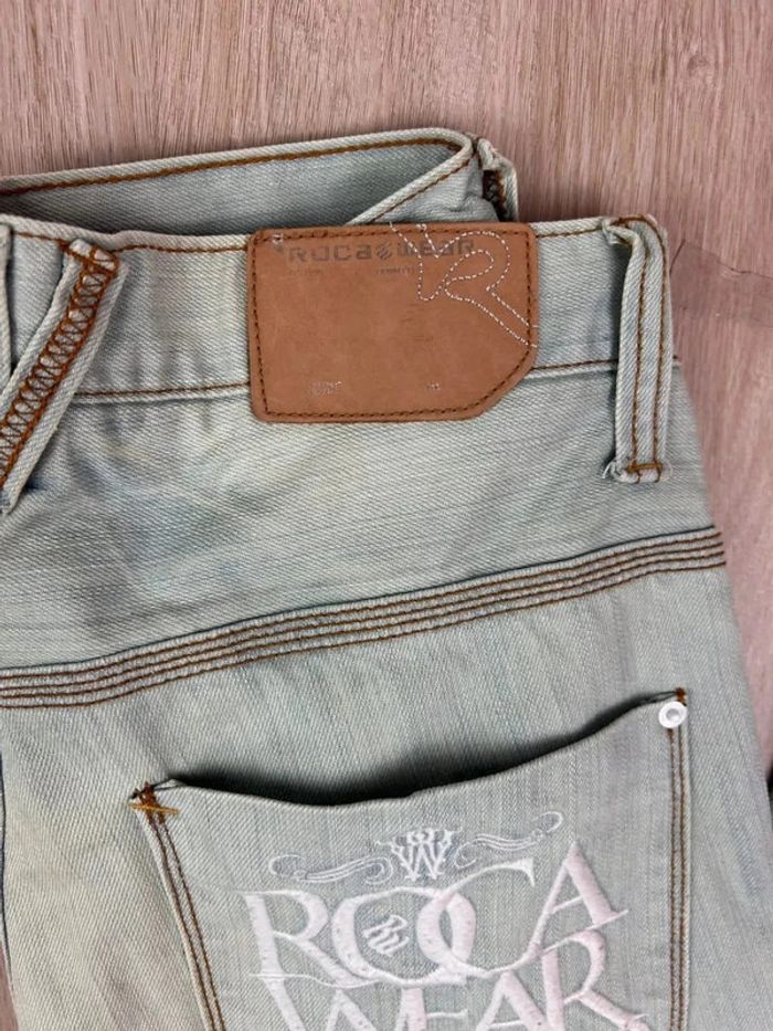 Jean Baggy Hip-Hop Y2K Rocawear Brodé Brooklyn - Taille 32 (Équivalent 42) - photo numéro 3