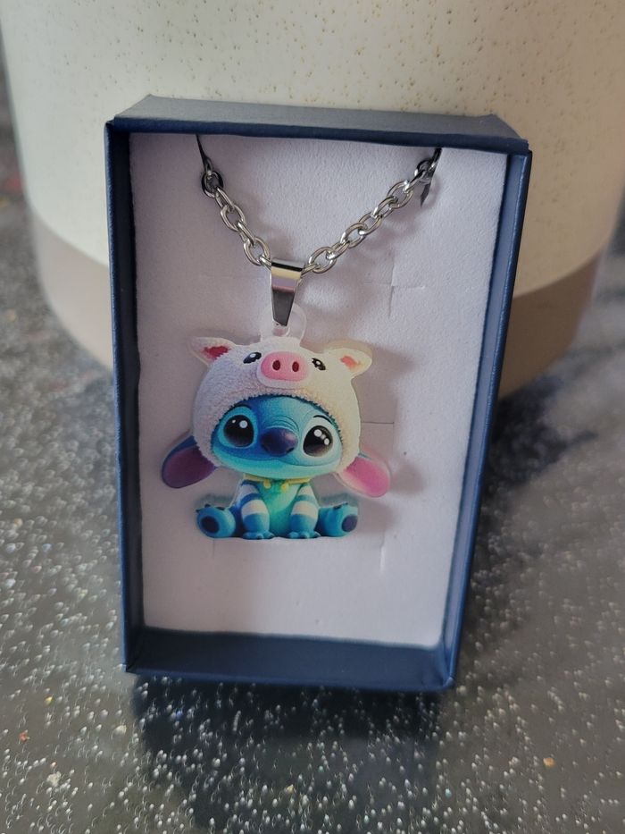 Collier et boucles d'oreilles stich - photo numéro 2