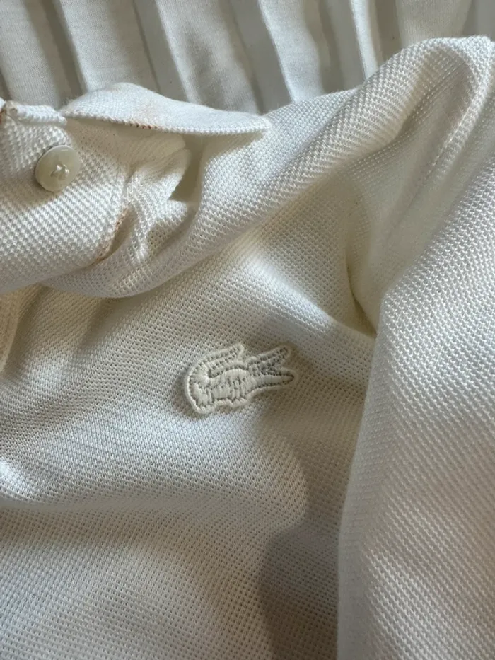 Robe polo Lacoste blanche taille 36 - photo numéro 5