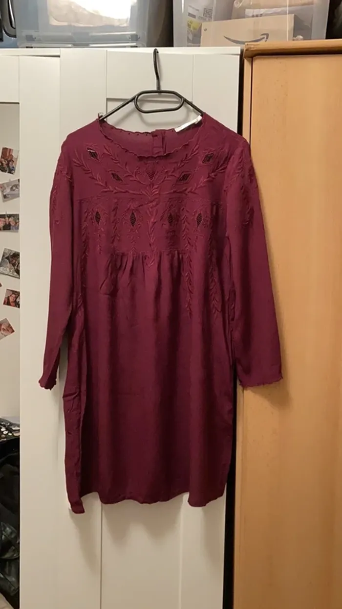 robe ample bordeau