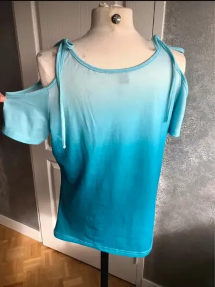 Tee-shirt dégradé bleu - photo numéro 3