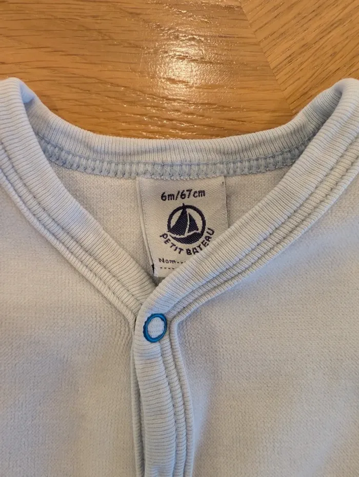 Pyjama velours Petit bateau - Taille : 6 mois - photo numéro 3