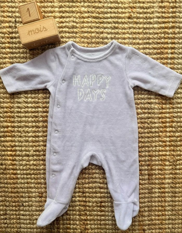 Pyjama velours Tex 1mois / 54cm