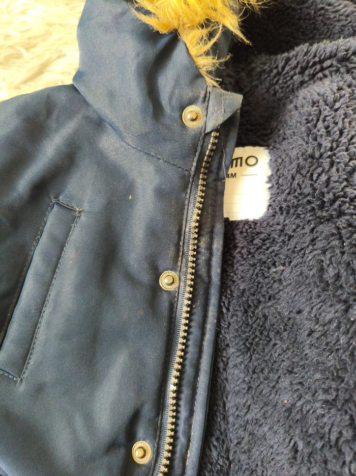 Parka doudoune garçon bleu marine avec capuche fourrée  Gémo taille 24 mois 🧥 - photo numéro 4
