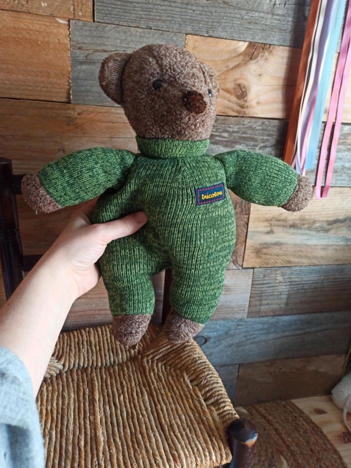 Peluche ours tricotou vintage jemini - photo numéro 4