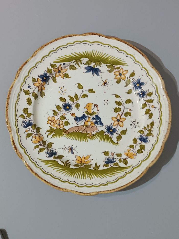 Assiette reproduction Vieux Moustiers - photo numéro 2