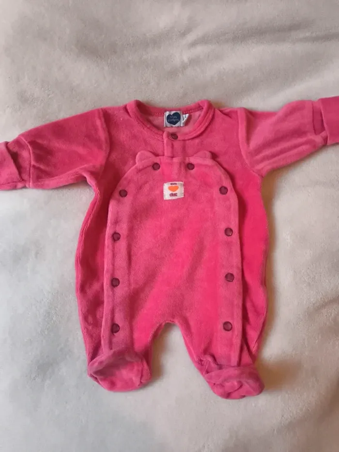 Lot de deux pyjamas 1 pièces mot d'enfant - photo numéro 2