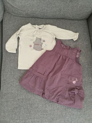 Ensemble robe t shirt manches longues sergent major 6 mois