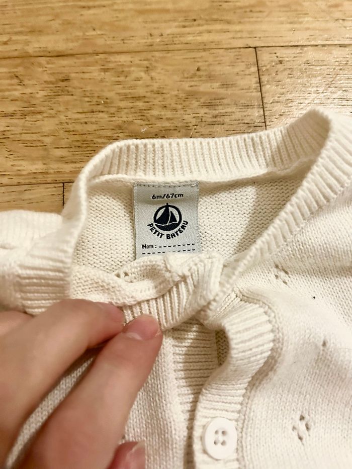 Gilet Petit Bateau - Taille 6 Mois - comme neuf  ! 🤍 - photo numéro 4