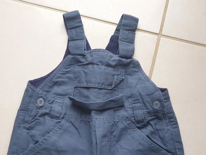 1 salopette bleu doublé 12 mois / 74 cm marque Tex - photo numéro 2