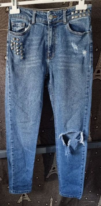 Jeans à trous avec clous taille 36