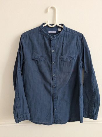 Chemise col mao bleu Okaïdi 8 ans