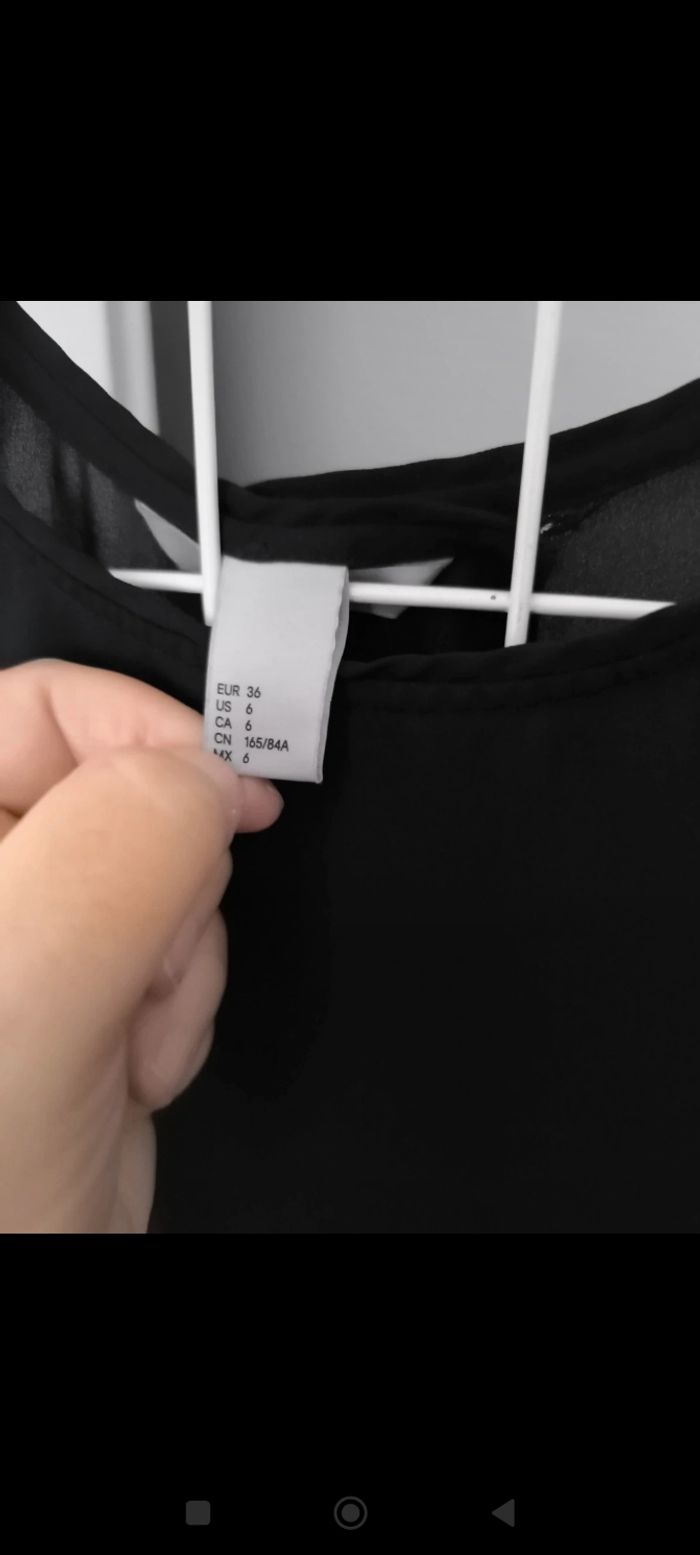 Blouse noire H&M taille 36 - photo numéro 4