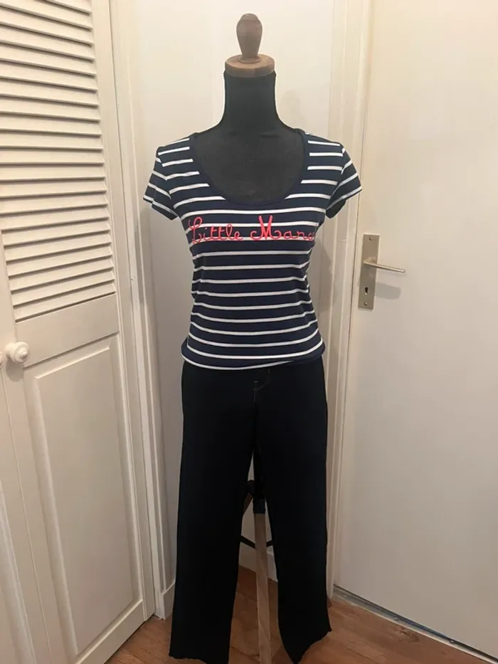 T shirt marinière - Little Marcel - taille XS - photo numéro 3