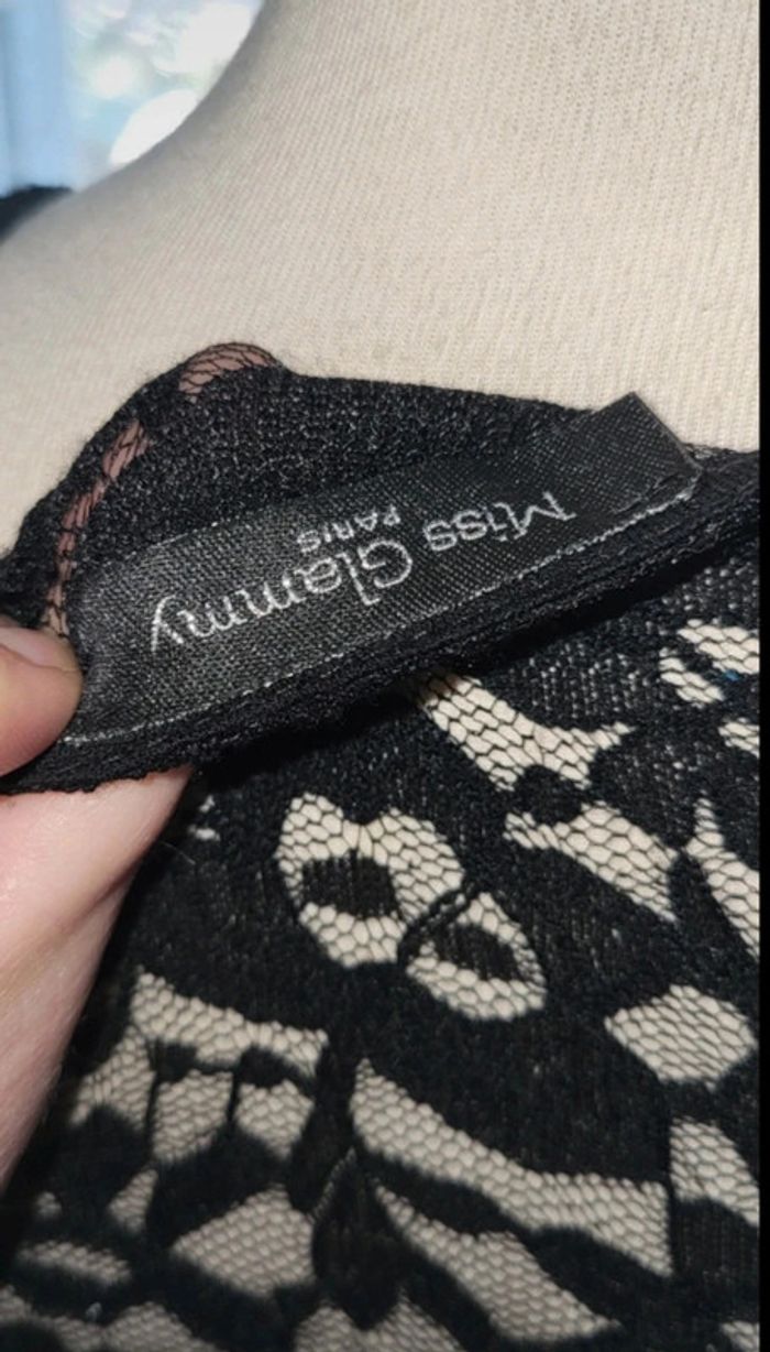 🖤 Haut noir en dentelle Miss Glammy – Taille 38 – Manches longues 🖤 - photo numéro 4