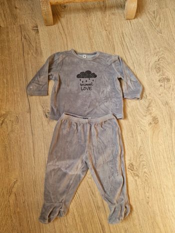 Pyjama gris 6m