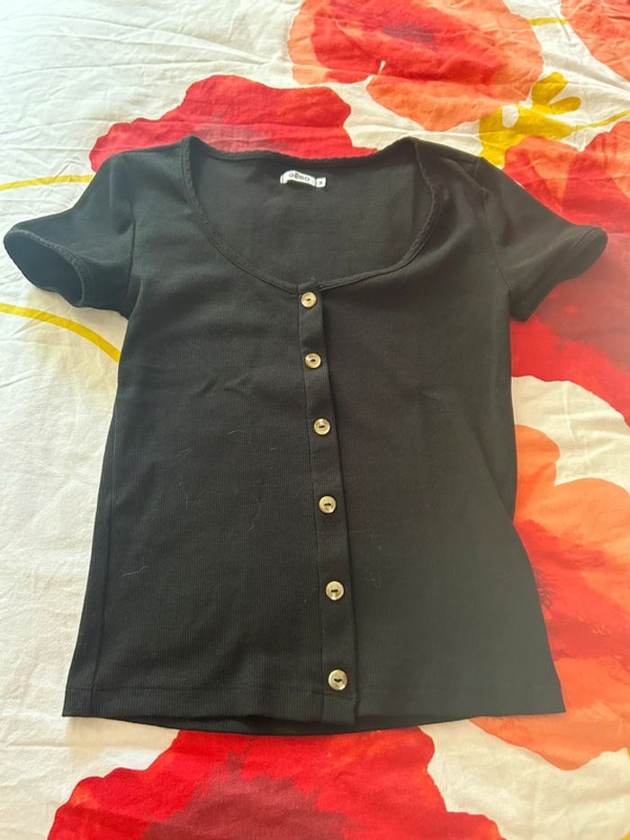 TEE shirt court noir gemo taille 36/S