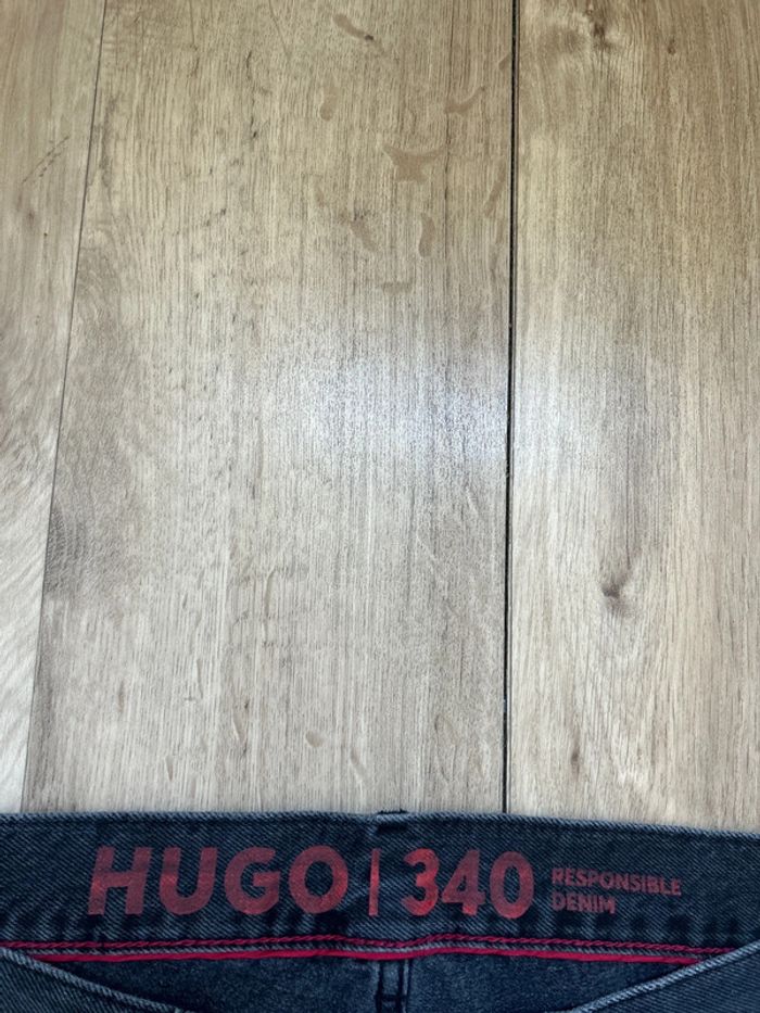 Jeans gris foncé Hugo loose tapered fit cropped W32 L32 - photo numéro 4