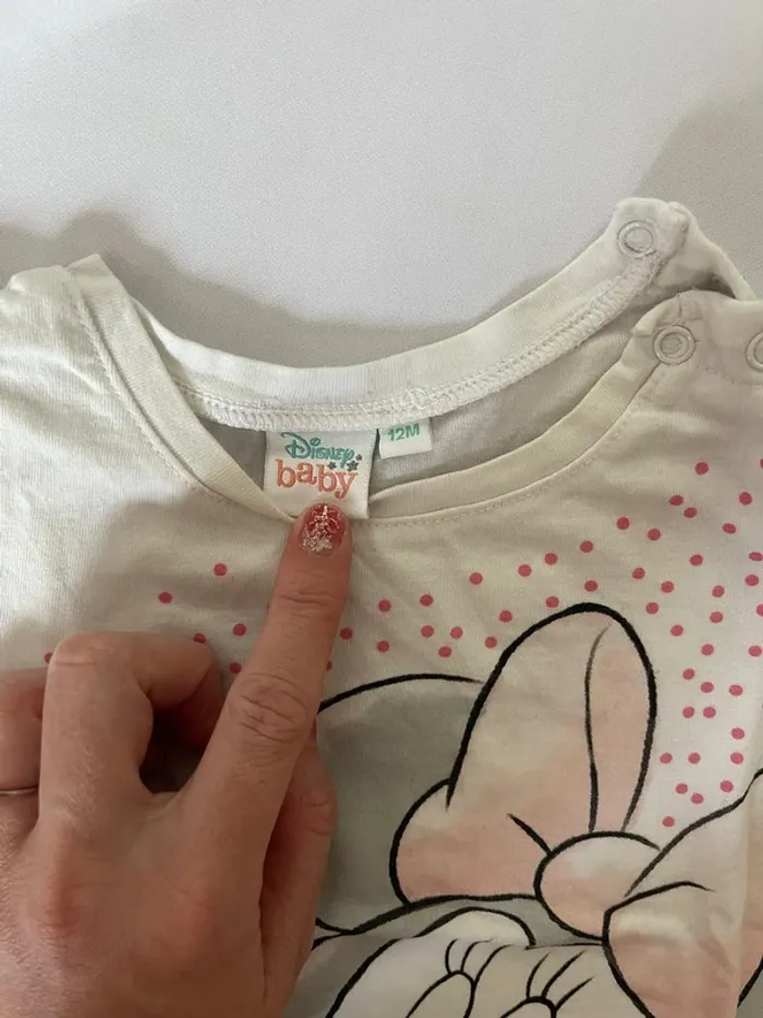 Ensemble bébé fille Disney Baby – Taille 12 mois – T-shirt + Short - photo numéro 2