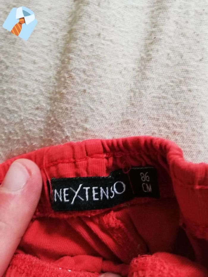 Pantalon Rouge "Nextenso" - Taille 86 cm - photo numéro 3