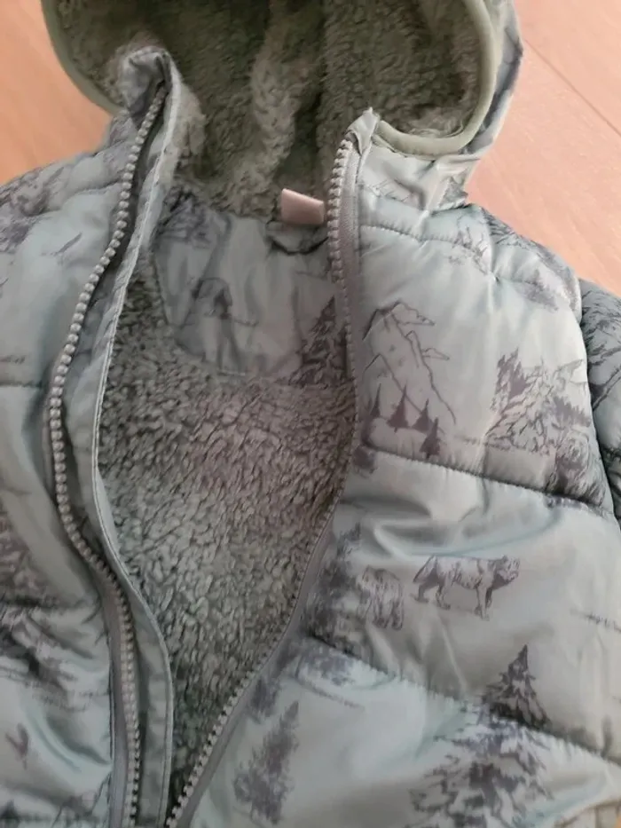 Doudoune fourrée avec capuche Tex taille 18 mois - photo numéro 4