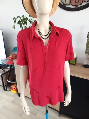 Tee-shirt bordeaux femme XL