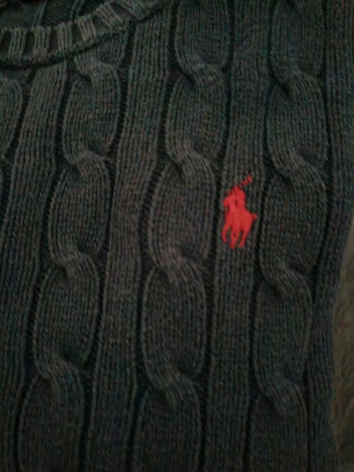 Pull torsadé Ralph Lauren bleu marine, 6-7 ans Enfant - photo numéro 4
