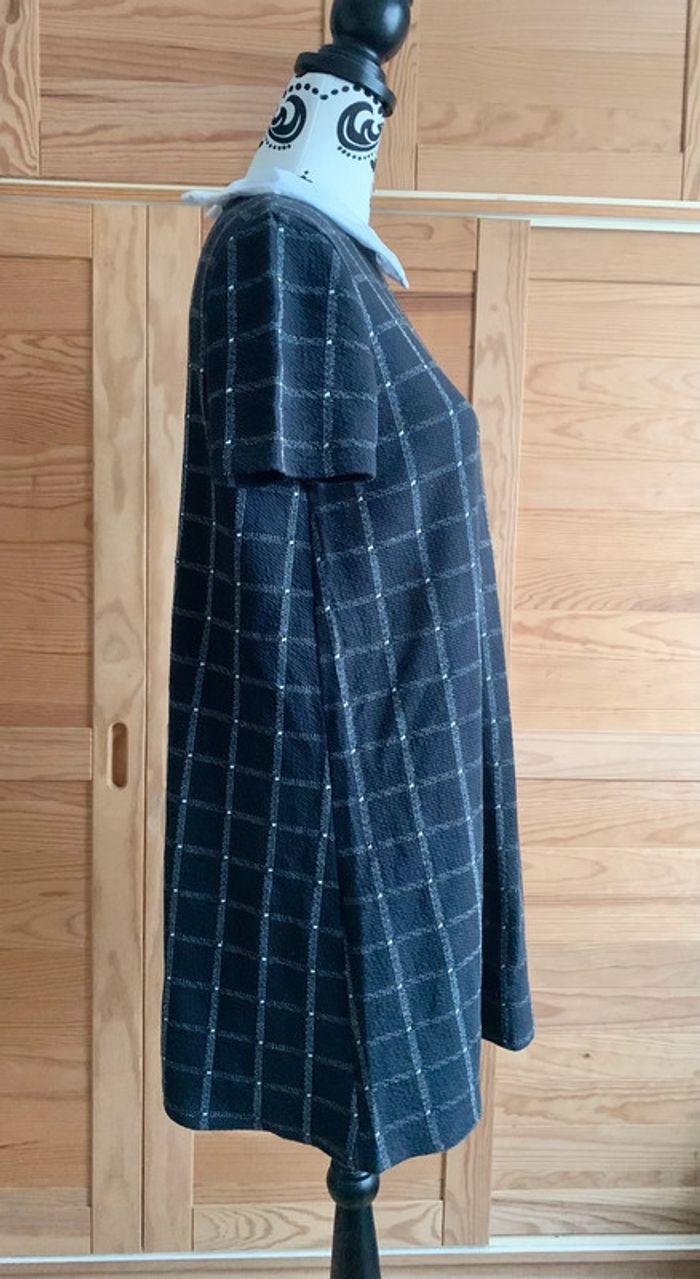 Robe Mango style preppy taille M à carreaux avec col Claudine - photo numéro 2