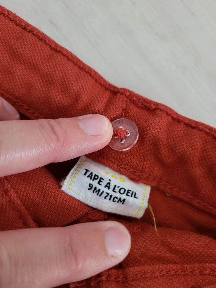 Pantalon rouge - 9 mois - photo numéro 3