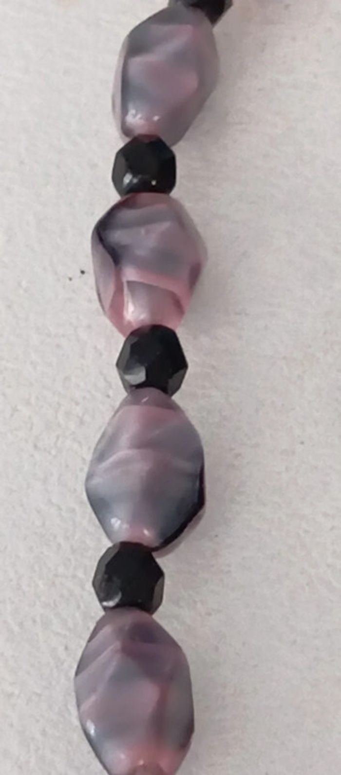Parure collier bracelet purple en pierre - photo numéro 5