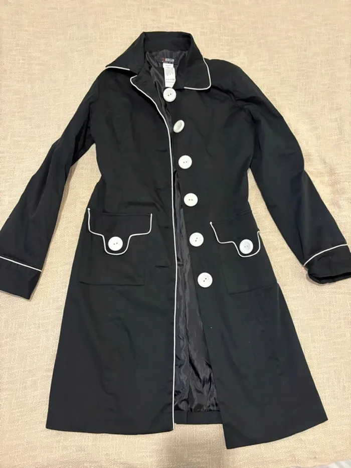 Manteau noir Morgane – Taille 1 (36/38) - photo numéro 2