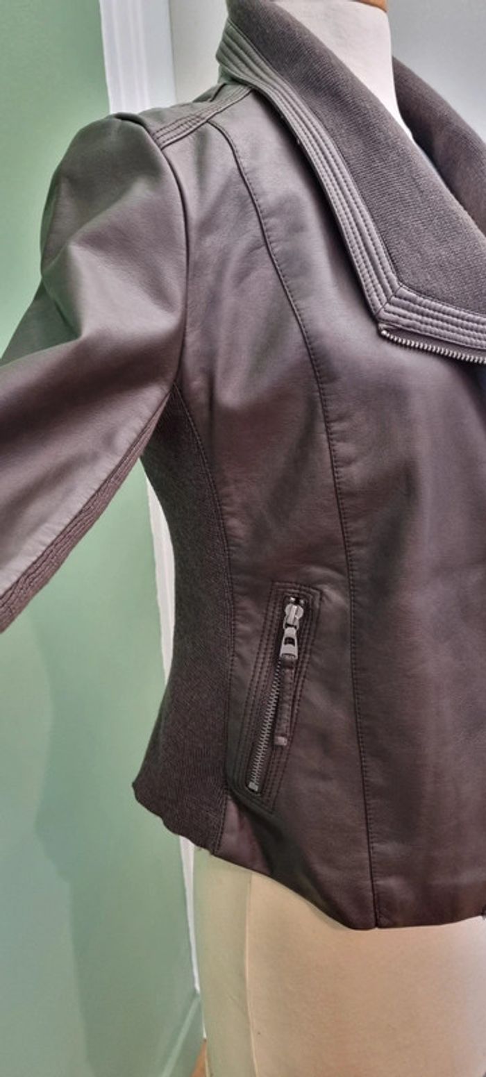 Perfecto marron bi-matiere Softy - photo numéro 4