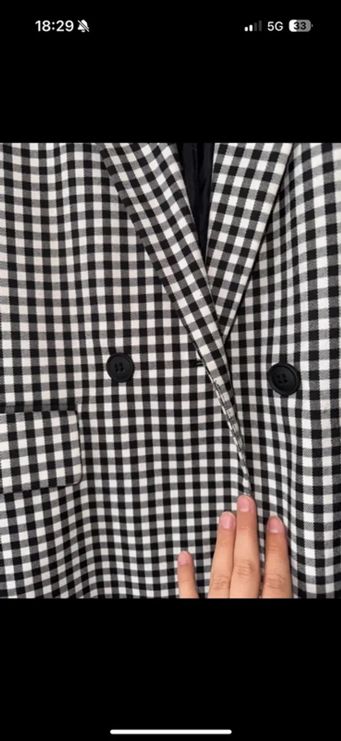Blazer à carreaux Zara - photo numéro 3