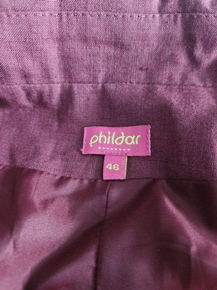 Veste blazer zippée femme - Taille 46 / XXXL - Phildar - Bordeaux - photo numéro 2