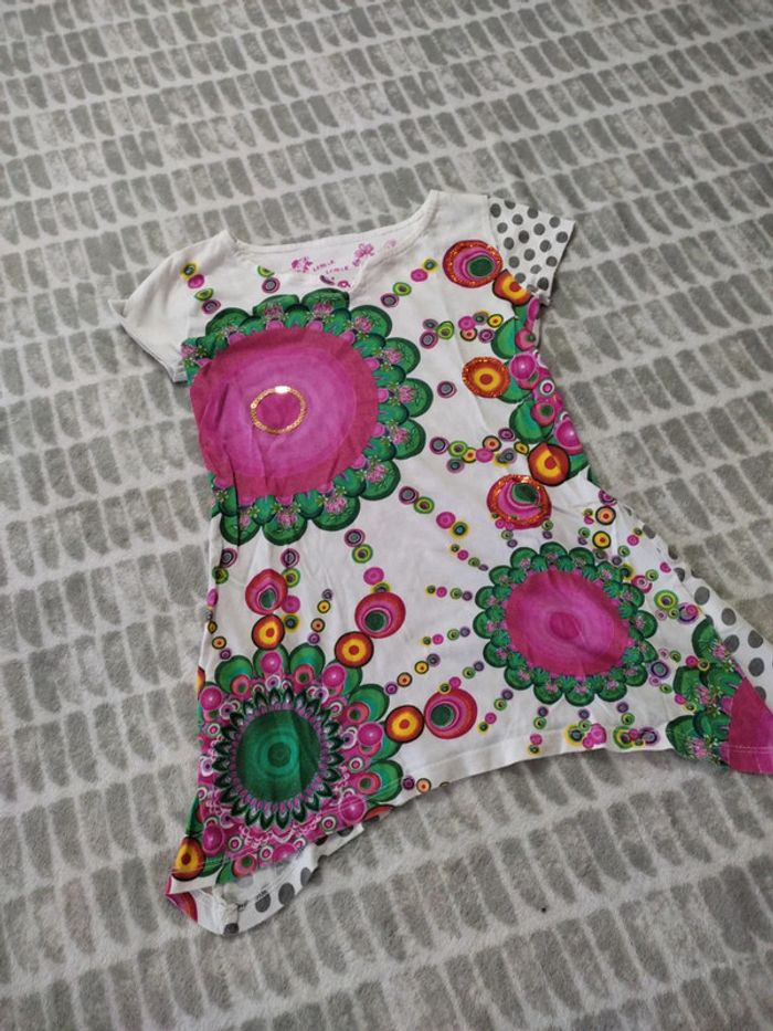 Tunique tee-shirt sans manches multicolore Desigual taille 8 ans - photo numéro 2