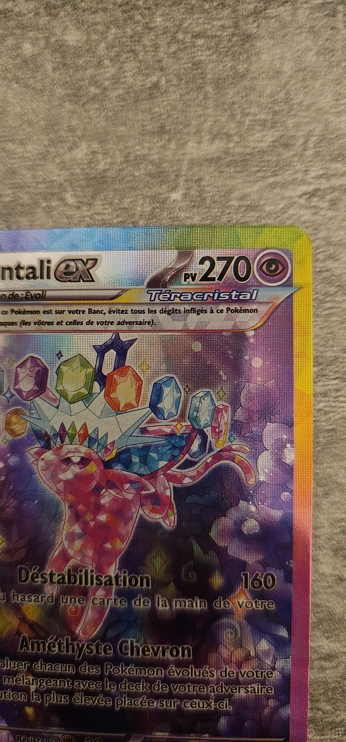 Carte Pokémon Mentali EX évolutions prismatiques - photo numéro 3