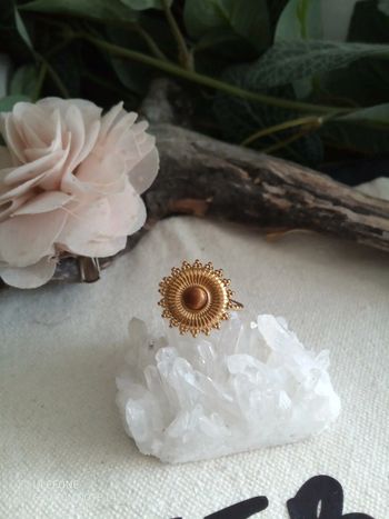 Bague oeil de tigre pierre naturelle