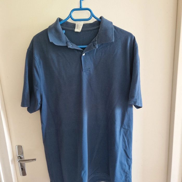 XL polo/ tee-shirt a col bleu marine