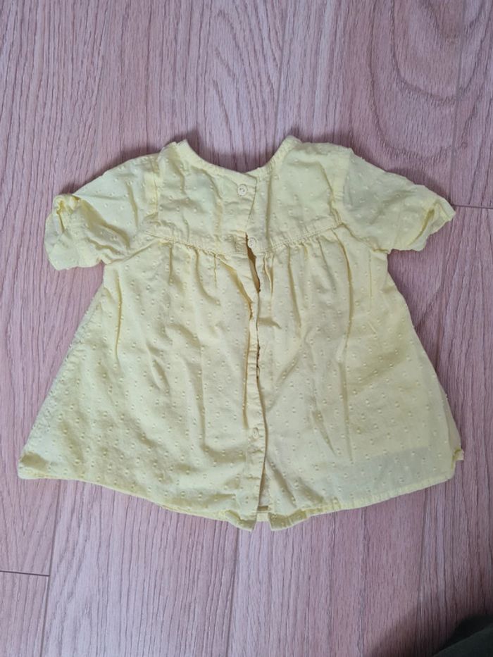 Robe jaune 12 mois doublé coton - photo numéro 5