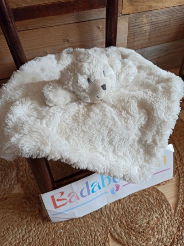 Doudou ours blanc Sheldon international tbe - photo numéro 3