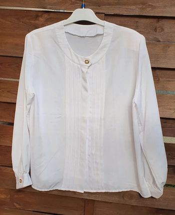 Blouse femme blanche avec manches mvintage
