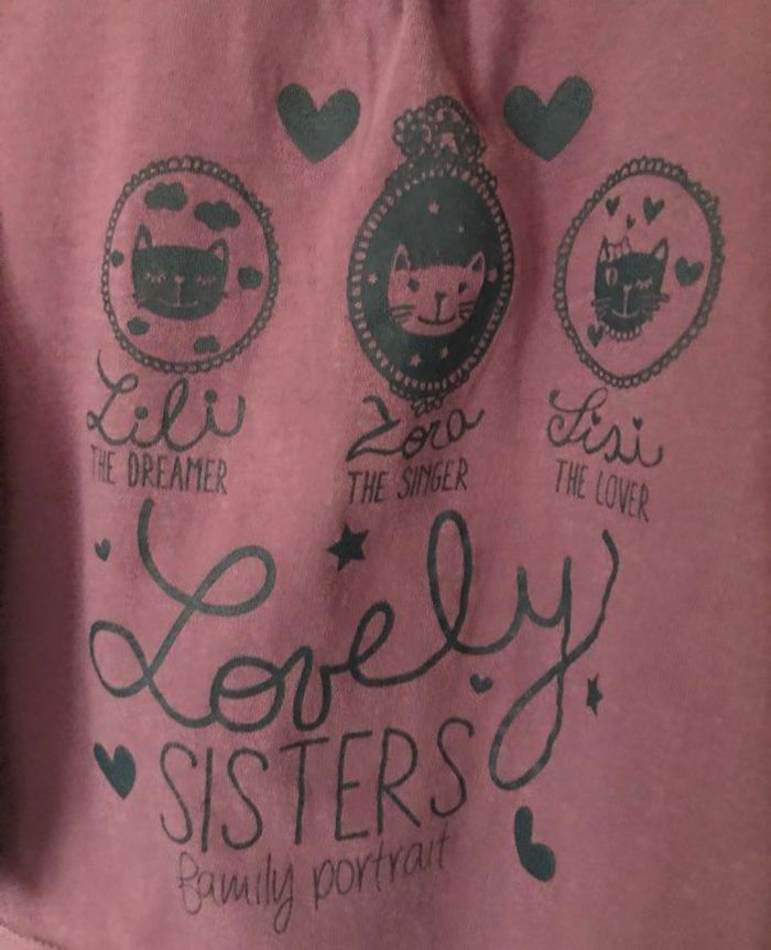 T-shirt violet /marine 2 ans - photo numéro 2