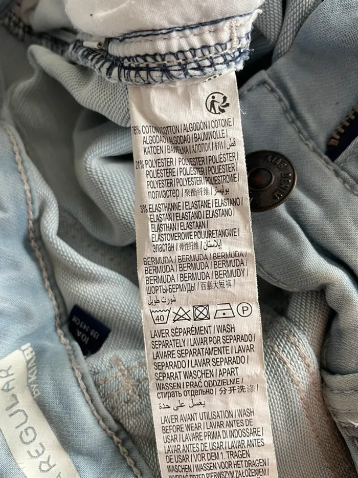 Short en jeans bleu clair - photo numéro 4