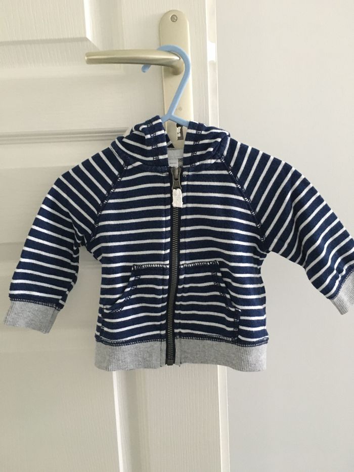 Sweat à capuche zippé garçon 6 mois Carters - photo numéro 2
