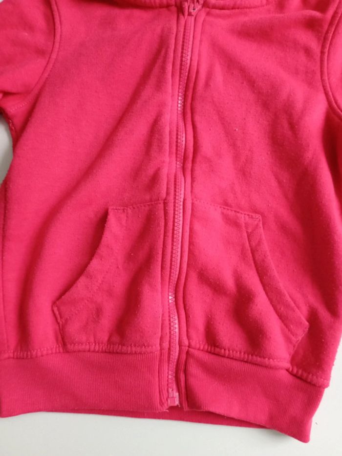 Gilet zippé à capuche TEX 7/8 ans rouge - photo numéro 4