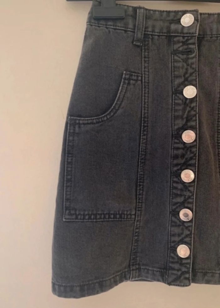 Jupe en jean, noire, Stradivarius - photo numéro 2