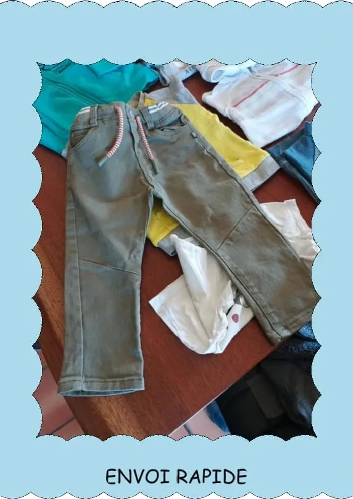 Lot printemps été 18 mois garçon 8 articles dont 1 pantalon neuf - photo numéro 3