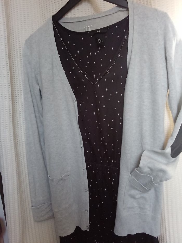 GILET long gris taille 38 - photo numéro 2