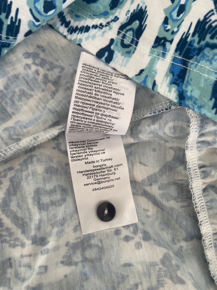 Robe longue imprimé bleu – Bonprix – Taille 42/44 (neuve sans étiquette) - photo numéro 9